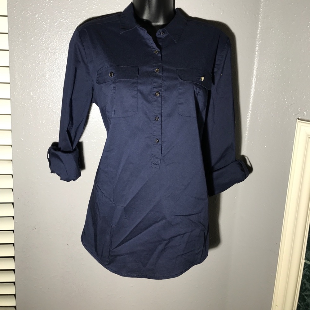 Button down long sleeve blouse