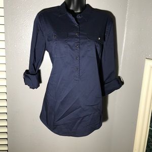 Button down long sleeve blouse