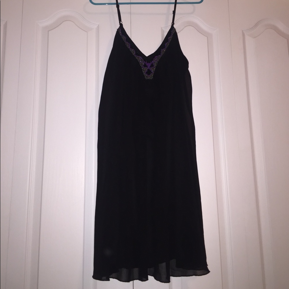 Express dress with beaded neckline