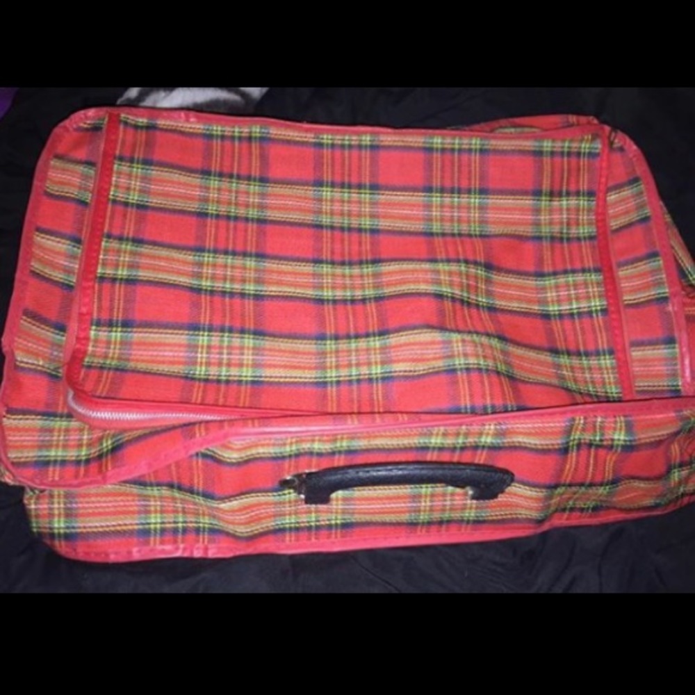 Plaid laptop carrier/bag
