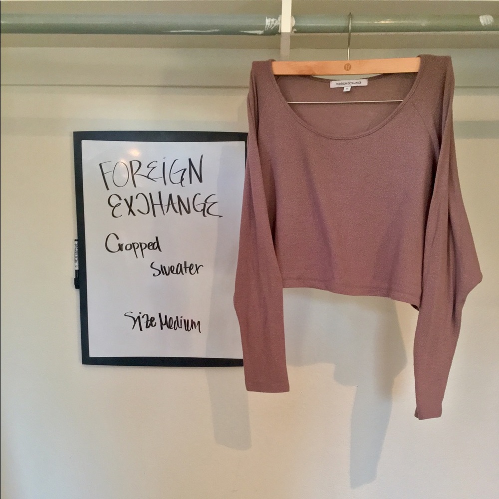 Foreign Exchange Cropped Sweater