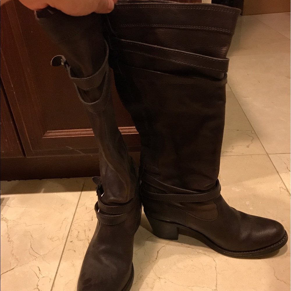 Frye 'Jane Strappy' boot in Dark Brown