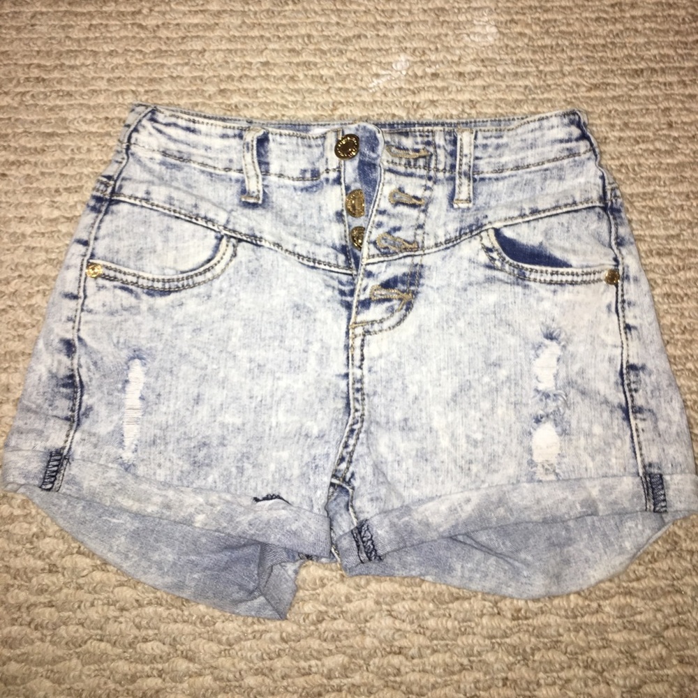 Charlotte Russe Light wash denim shorts