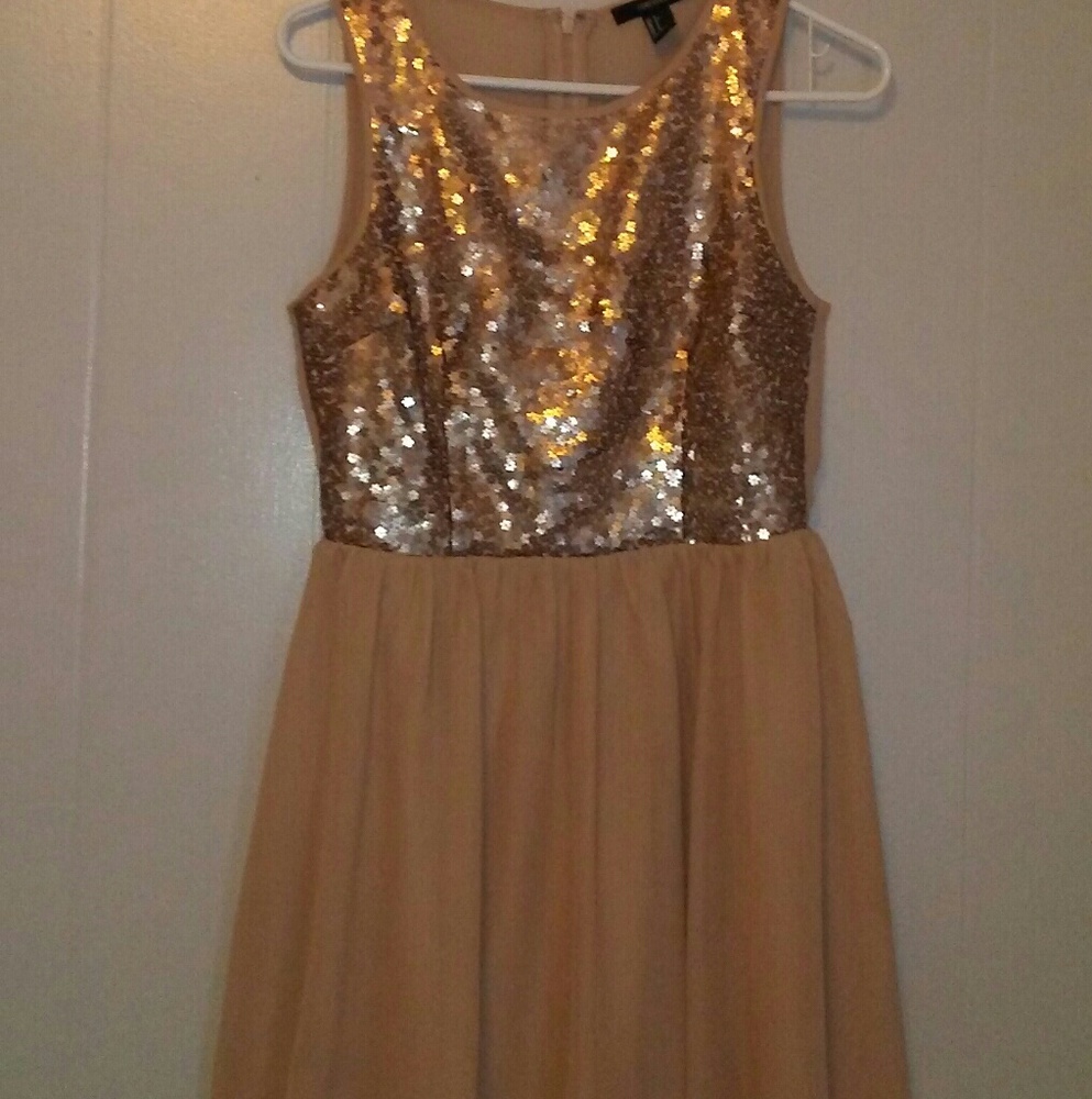 Forever 21 rose gold dress