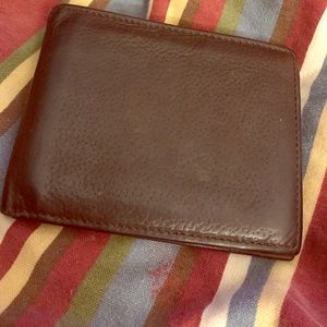 Means brown leather wallet