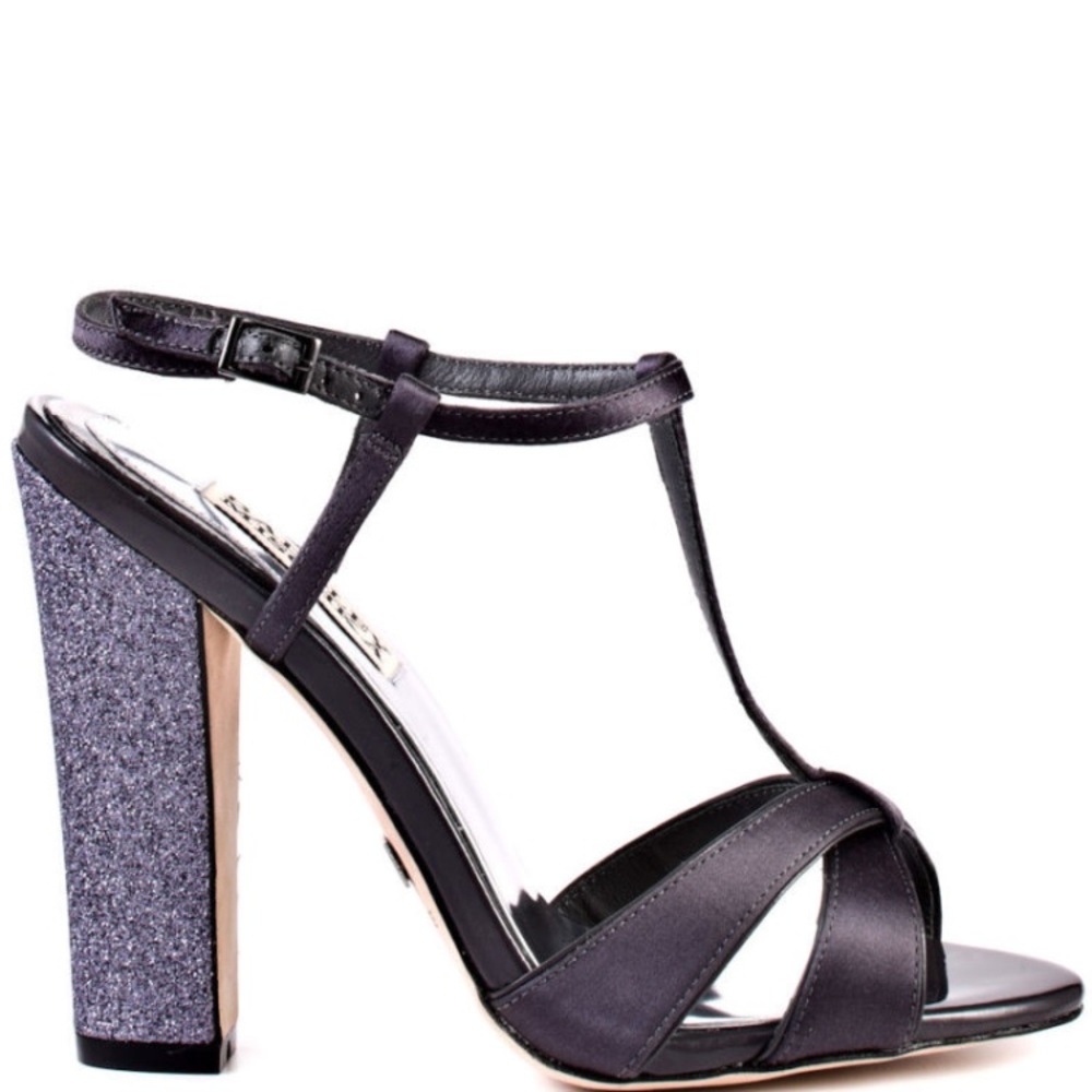 BADGLEY MISCHKA Glitter Jenie Satin Heel