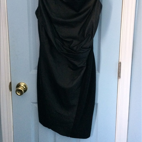 Helmut Lang Asymmetric Leather and Wool Dress - Picture 4 of 6