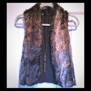 Faux fur vest