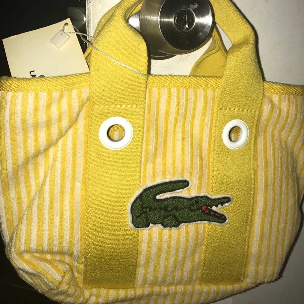 Yellow Lacoste mini purse