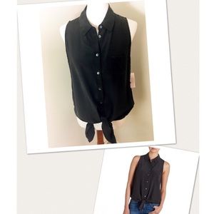 Equipment Mina Tie Front Silk Shirt NWT