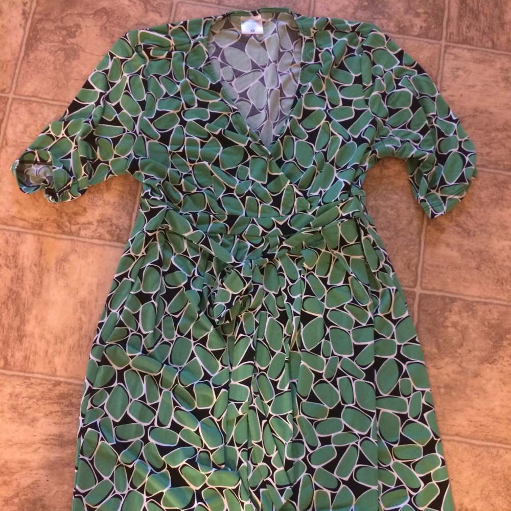 Green Motherhood Maternity Wrap Dress