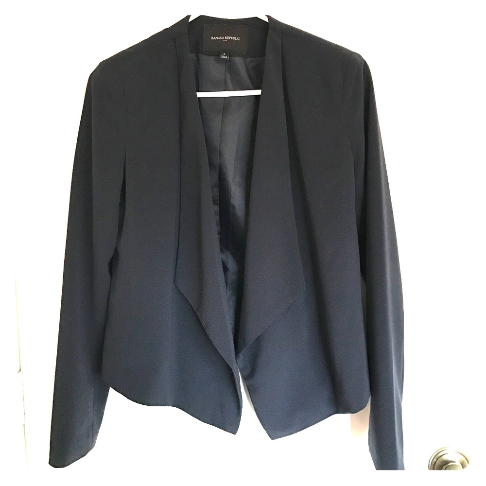 Navy Blue Casual Blazer - size 2