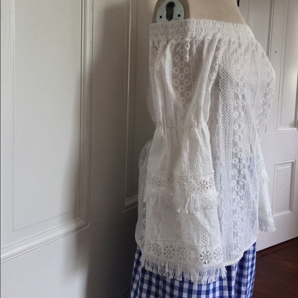 Storets Crochet Off the Shoulder Top - Picture 2 of 5