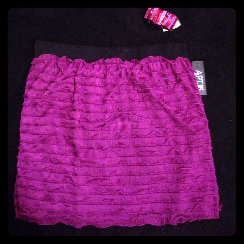 Apt 9 Hot purple ruffle skirt Apt9