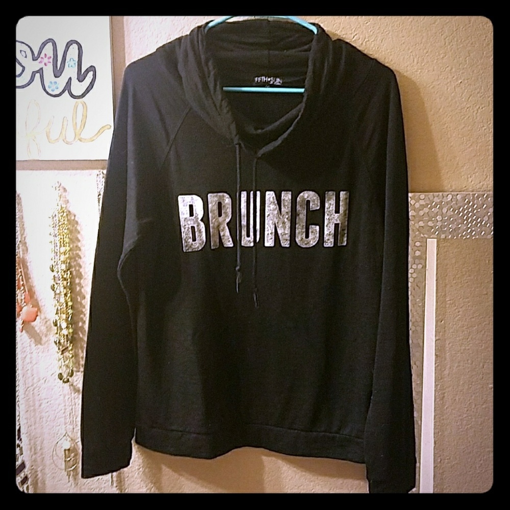 Cute slouchy "Brunch" sweater!