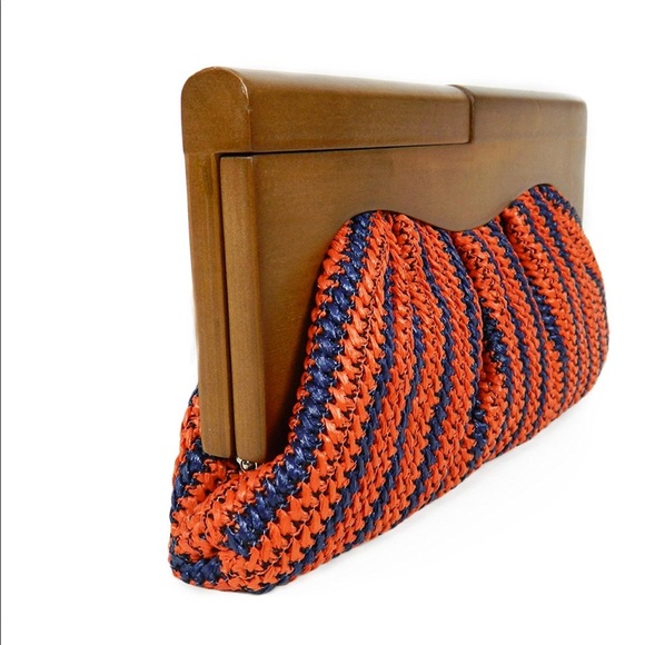 Brand New Wooden Handle Mint Clutch - Picture 4 of 4