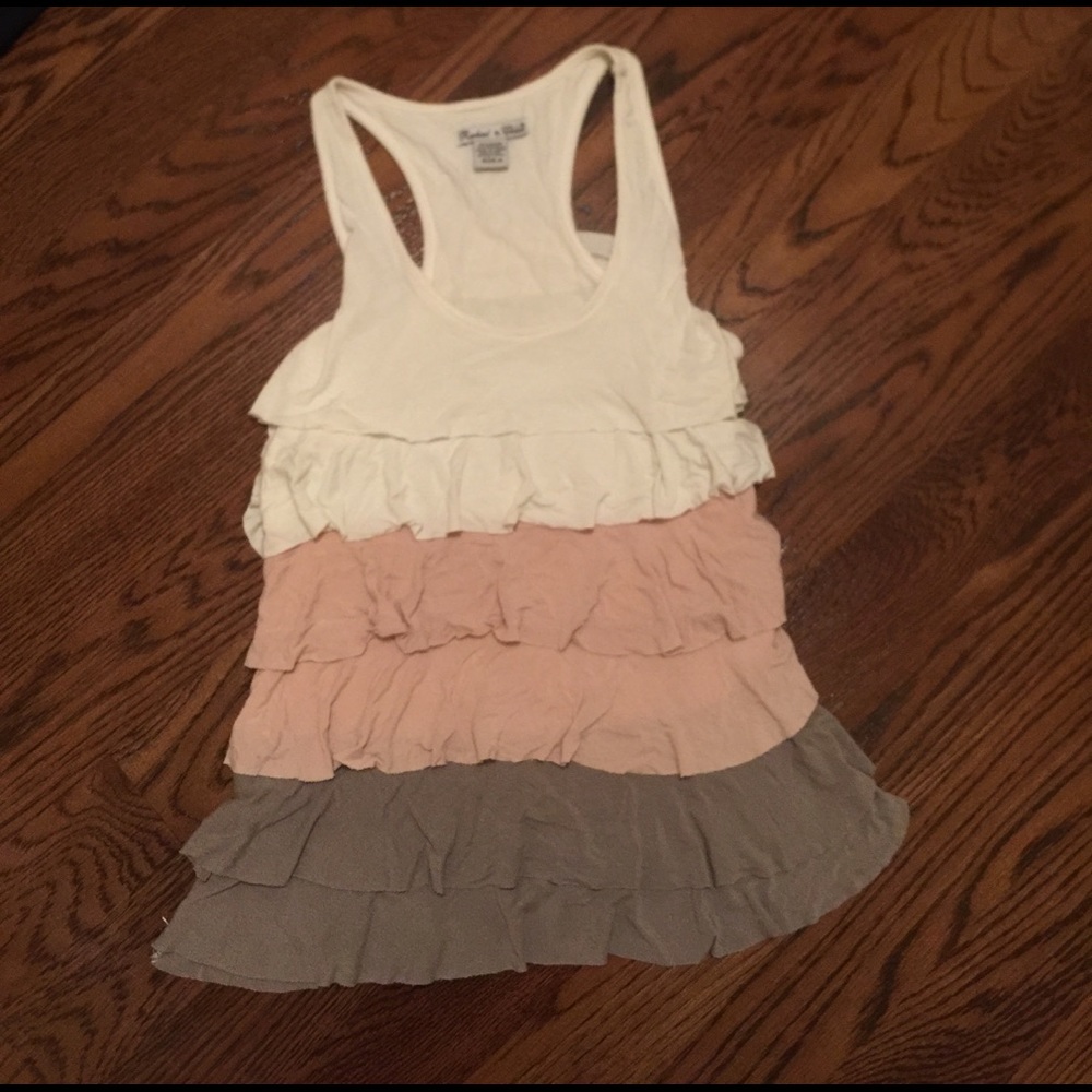 Racerback ruffle tank