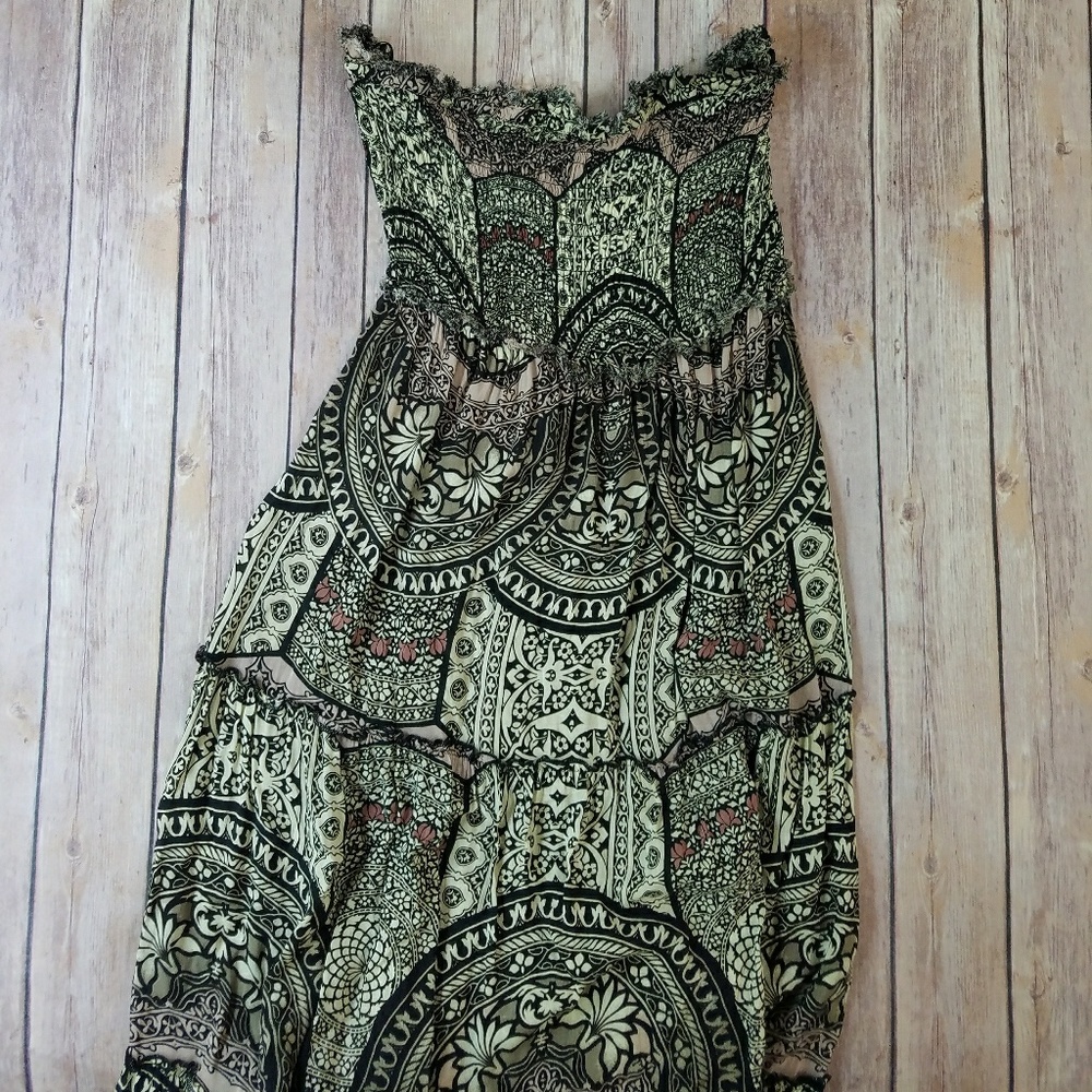 Free People • Strapless Printed Boho Festival Maxi - Picture 5 of 5
