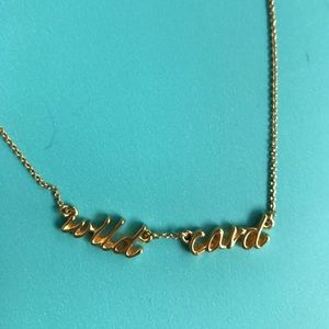 Kate Spade Wild Card gold necklace