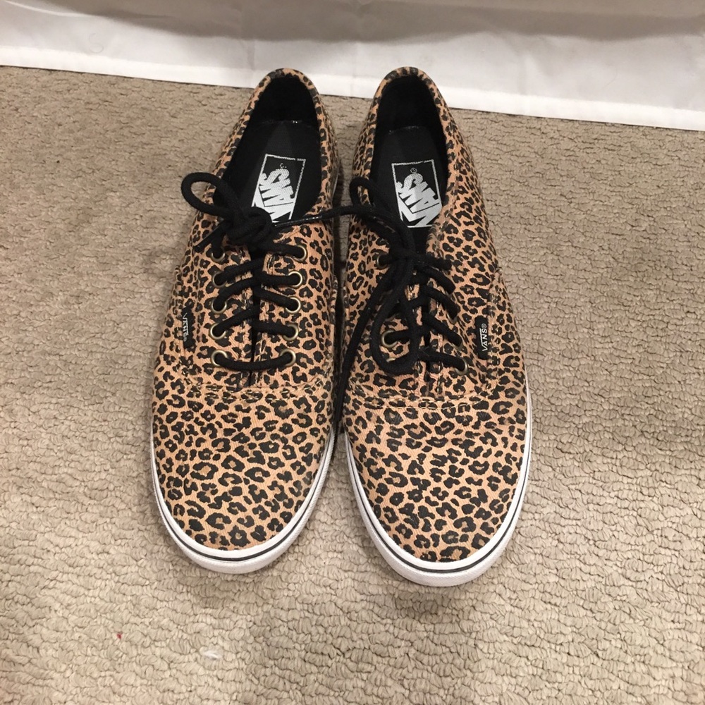 Leopard print Van sneakers. Worn twice.