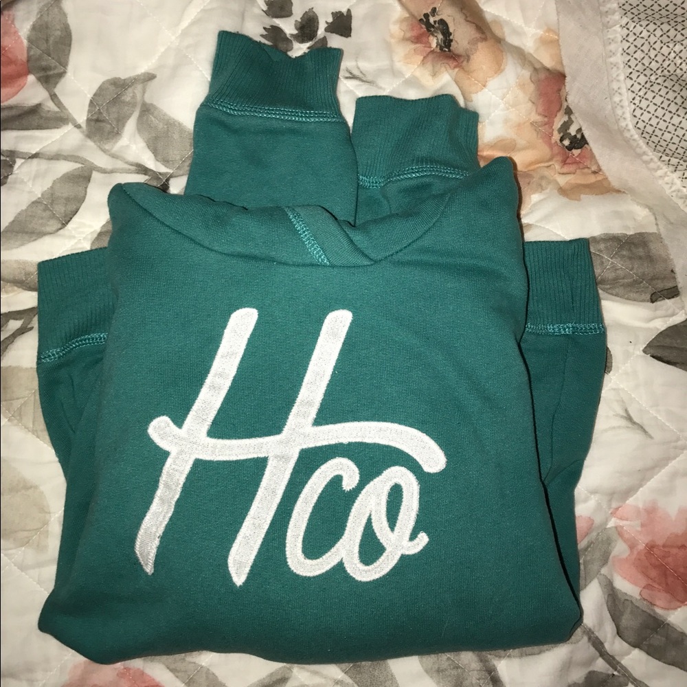 Hollister hoodie- teal color