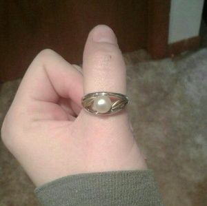14k real pearl ring