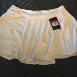 White tennis skirt