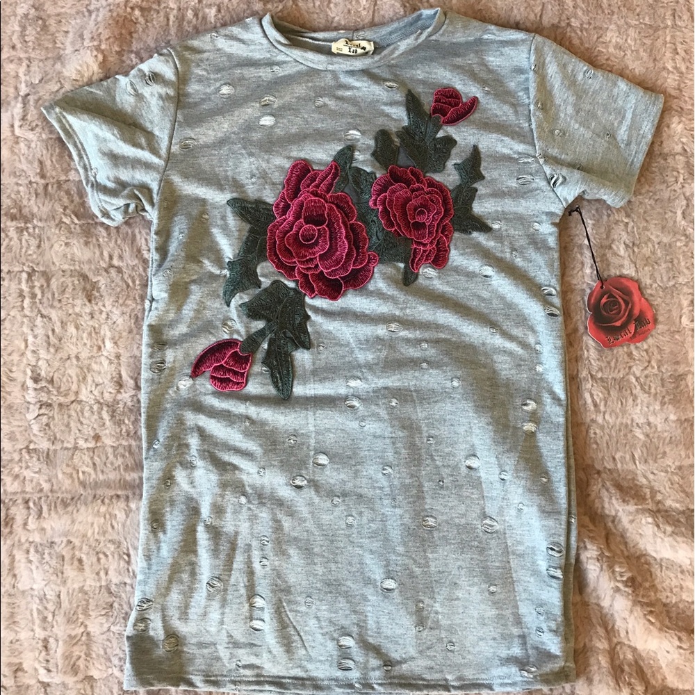 Embroidered with Rose