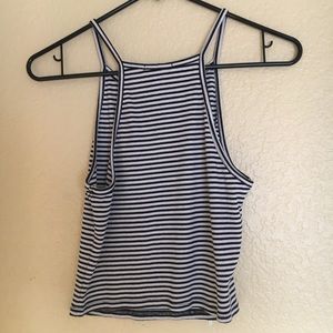 Black and White Stripe Tank Top