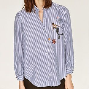 Zara embroidered shirt