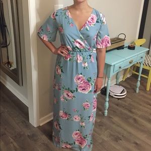 Blue maxi dress