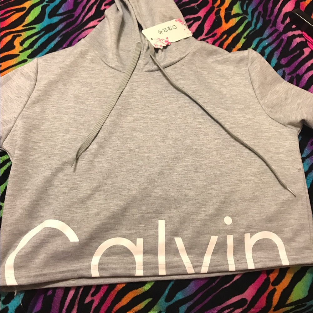 Calvin klein long sleeve crop top