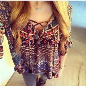 Boho chic blouse