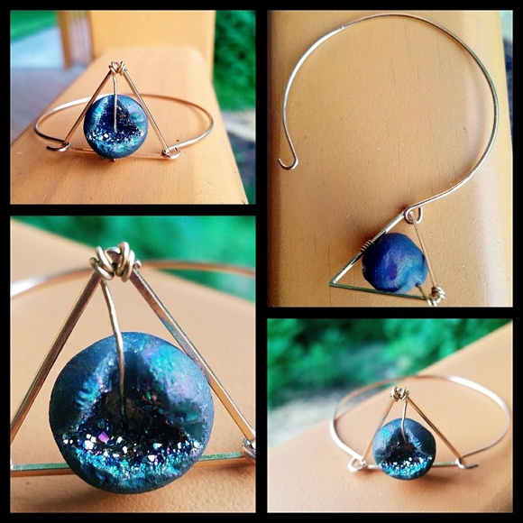 ON SALE!Fearless Felicity"- Rainbow Druzy Bracelet - Picture 2 of 4