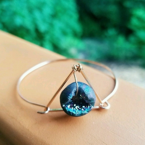 ON SALE!Fearless Felicity"- Rainbow Druzy Bracelet - Picture 3 of 4