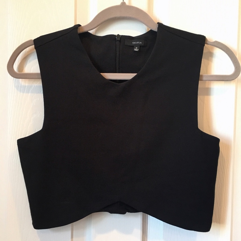 Aritzia Talula black crop top