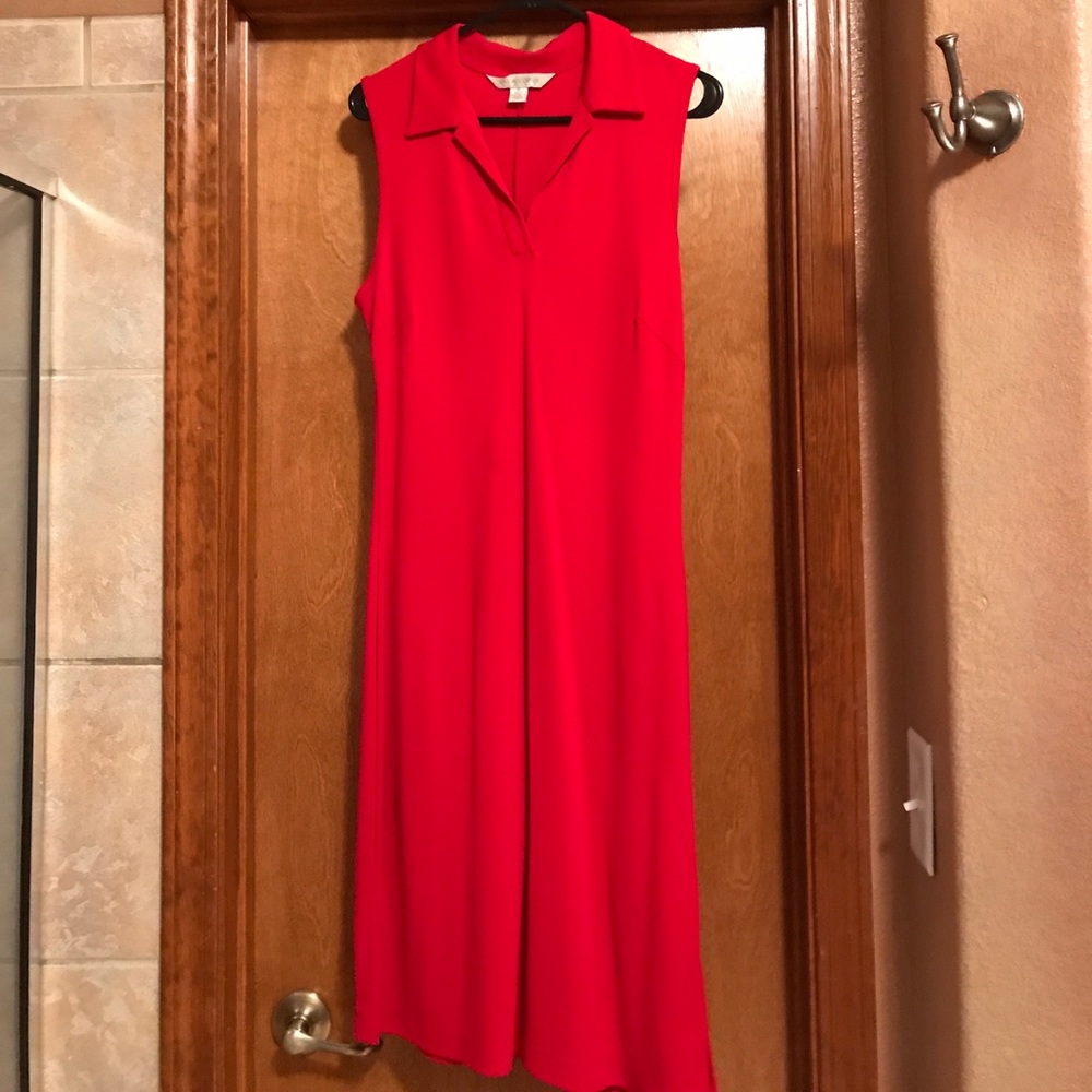 Summer Dress, Sleeveless, red, Size M