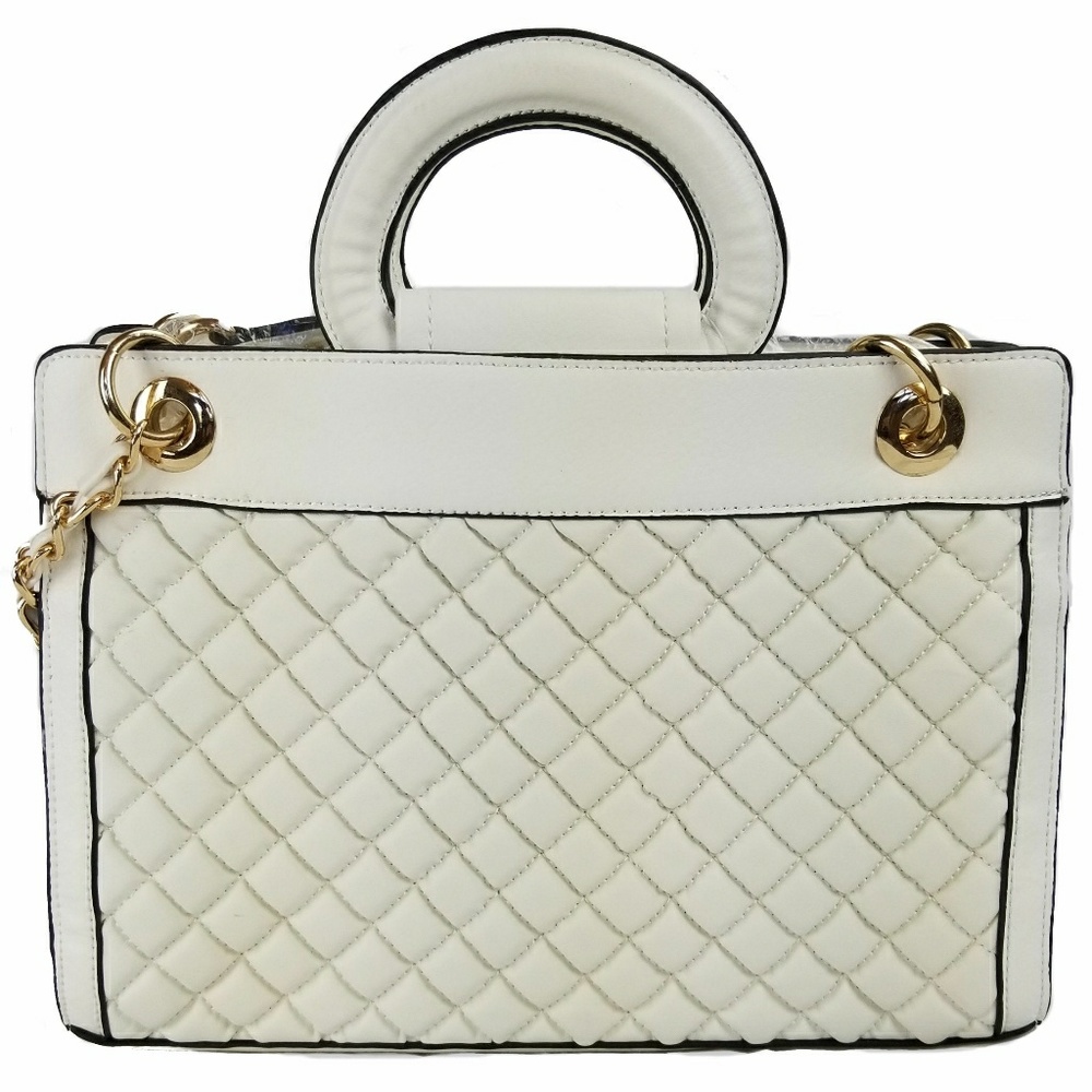White Quilted Handbag