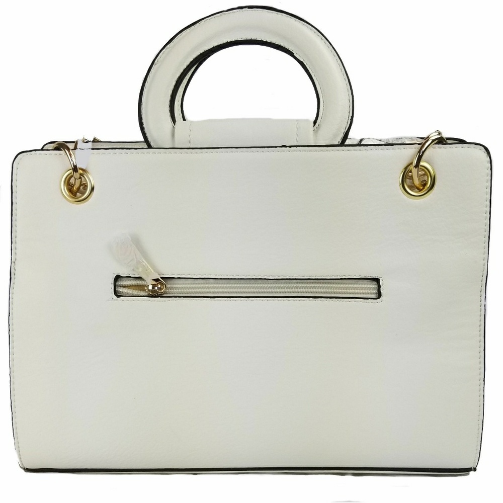 White Quilted Handbag - Picture 3 of 5