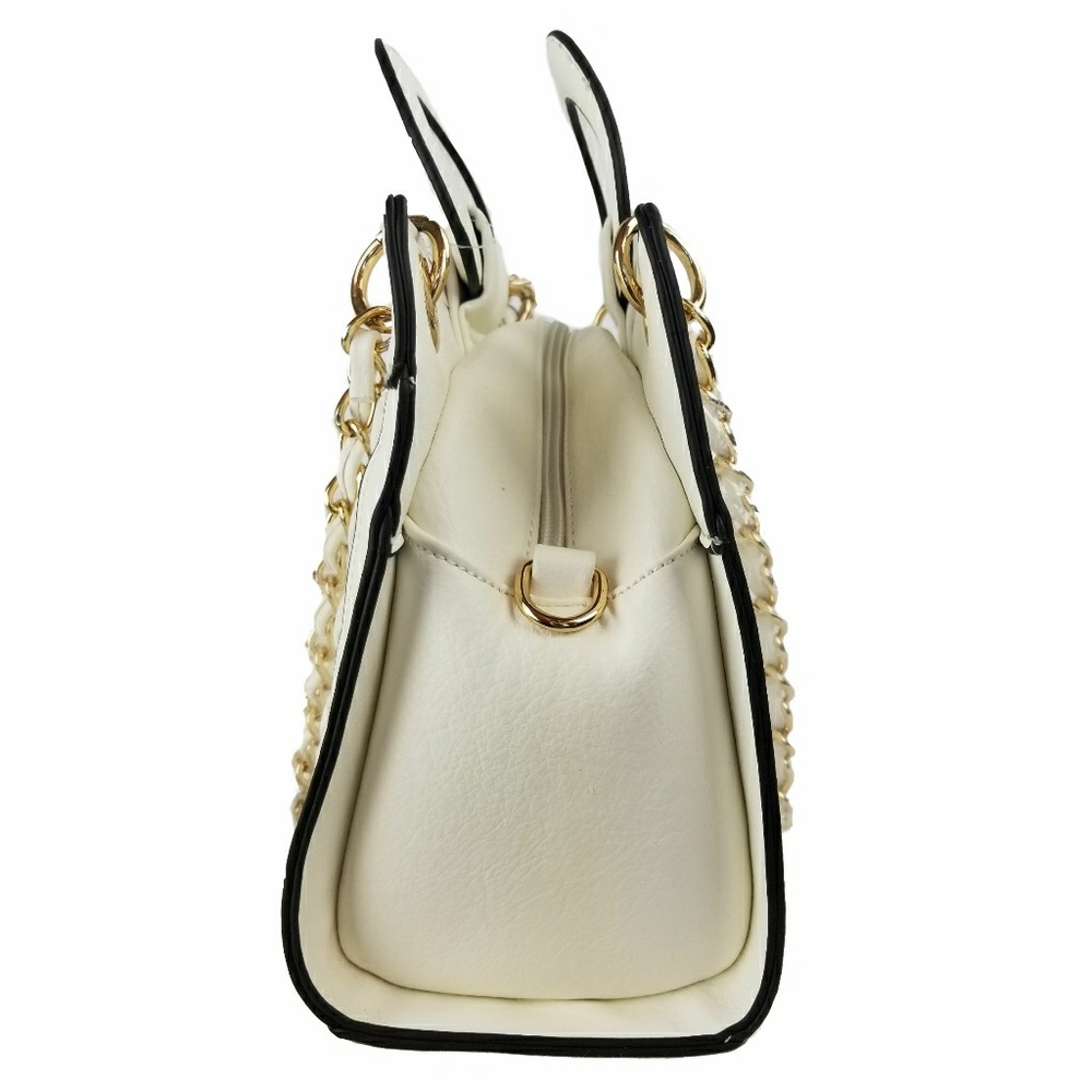 White Quilted Handbag - Picture 4 of 5