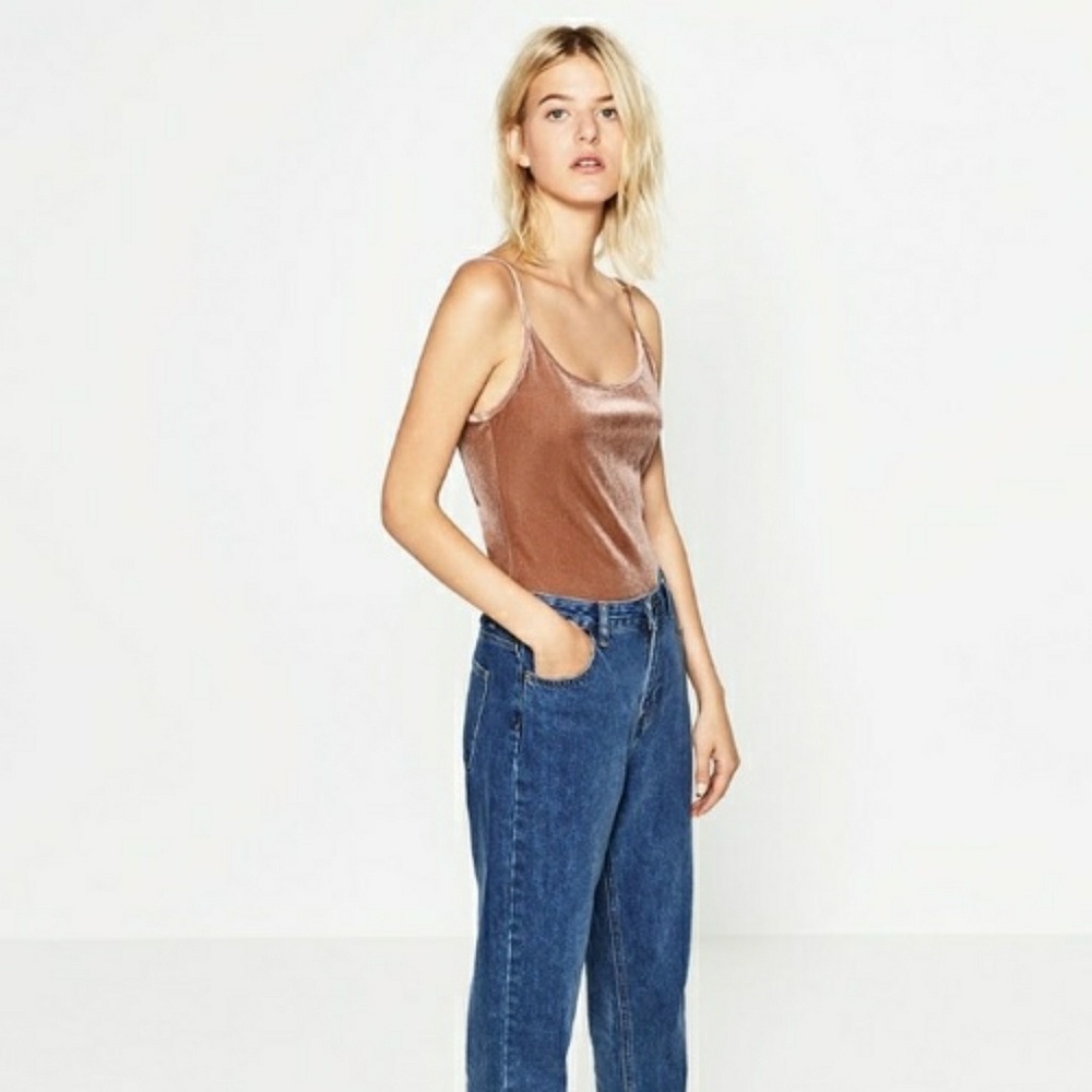 Blush Velvet bodysuit