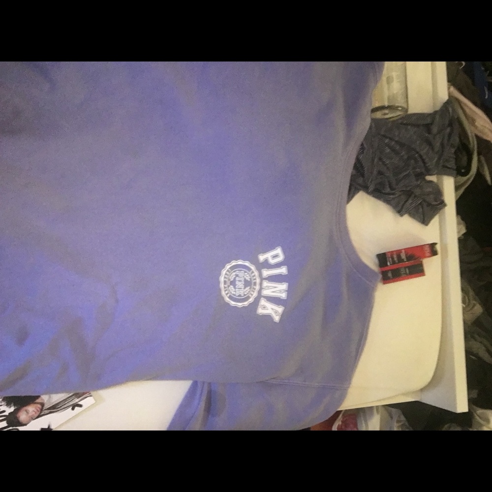 PINK purple crewneck