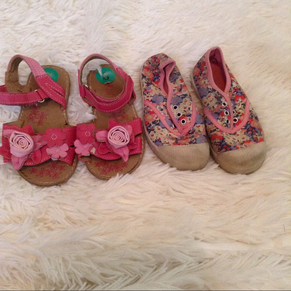 Two pairs of toddler shoes