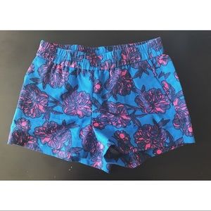 Blue and pink patterned jcrew shorts