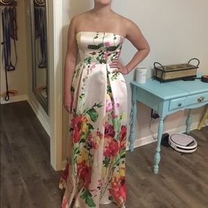 Pink formal/prom floral dress