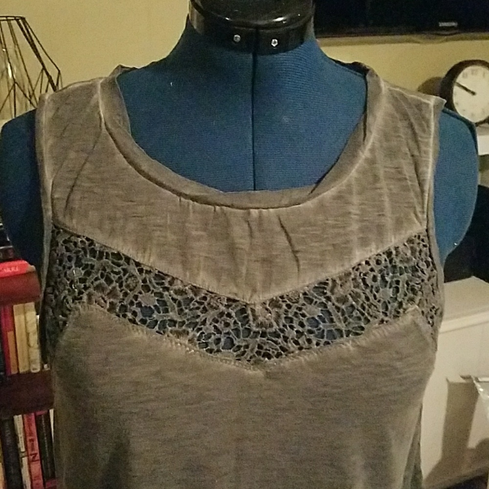 AE crochet inset tank