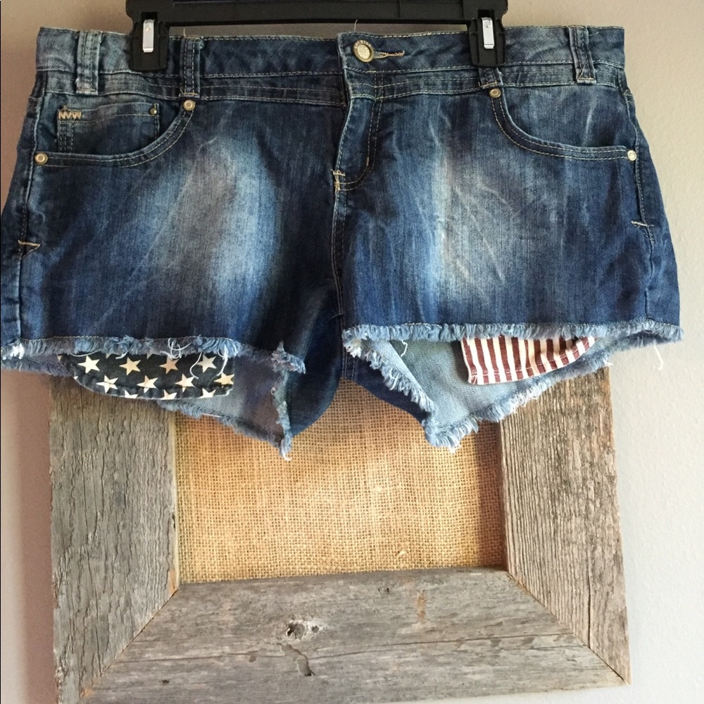 Denim concert shorts!