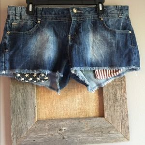 Denim concert shorts!