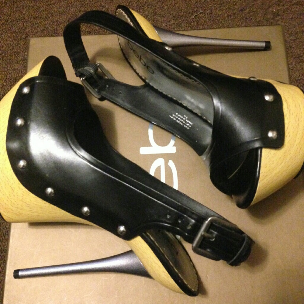 Bebe black high heels