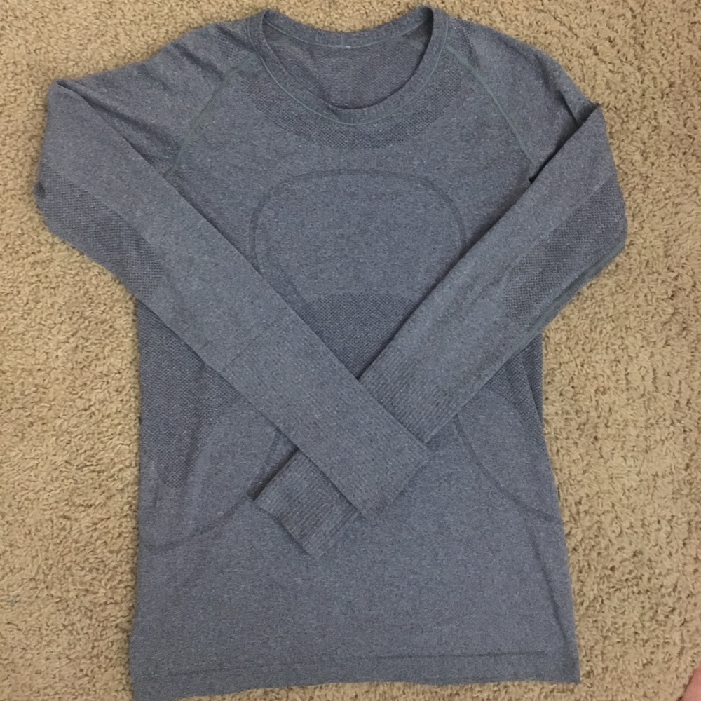 Gray Lululemon Long sleeve Top